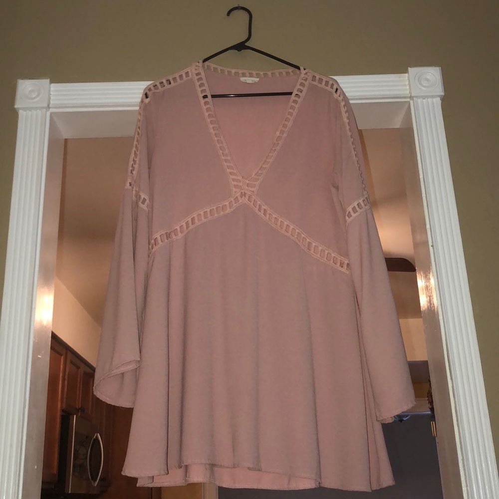 Pink flowy dress